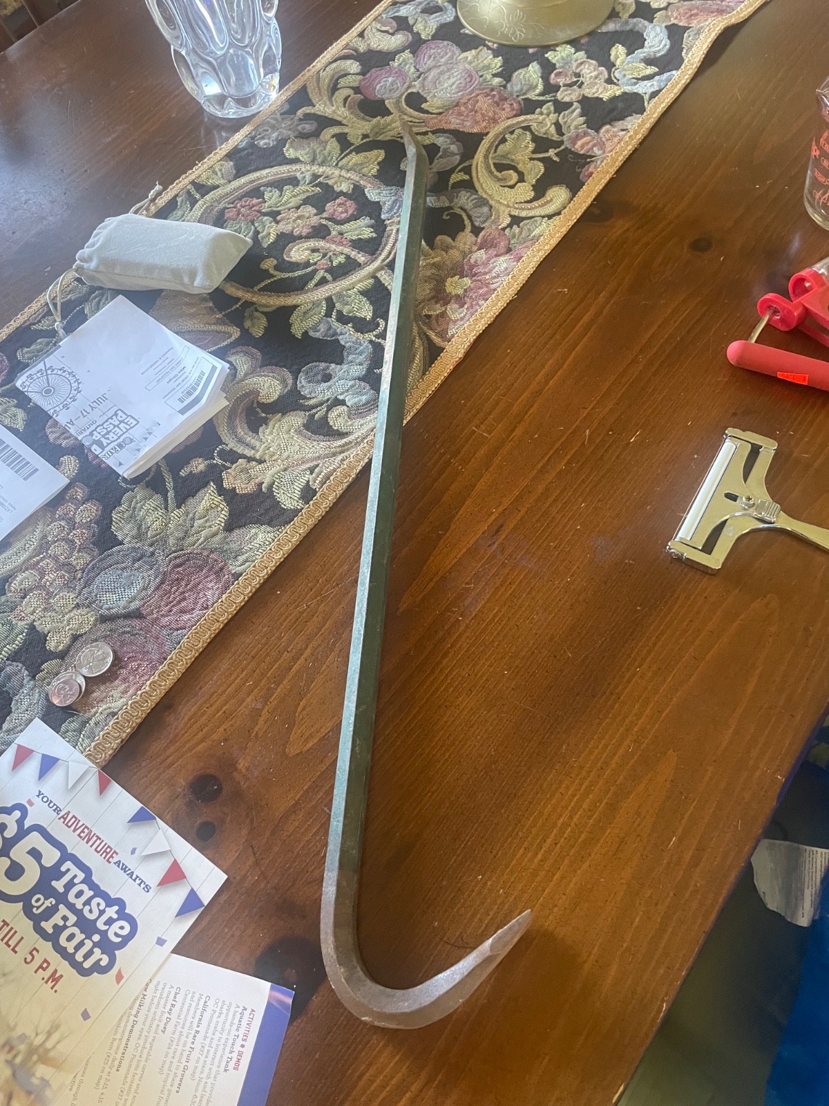 Pry Bar Vintage Crow Bar Wrecking Bar 28″ Long, 3 lbs 4oz Heavy Duty Gooseneck