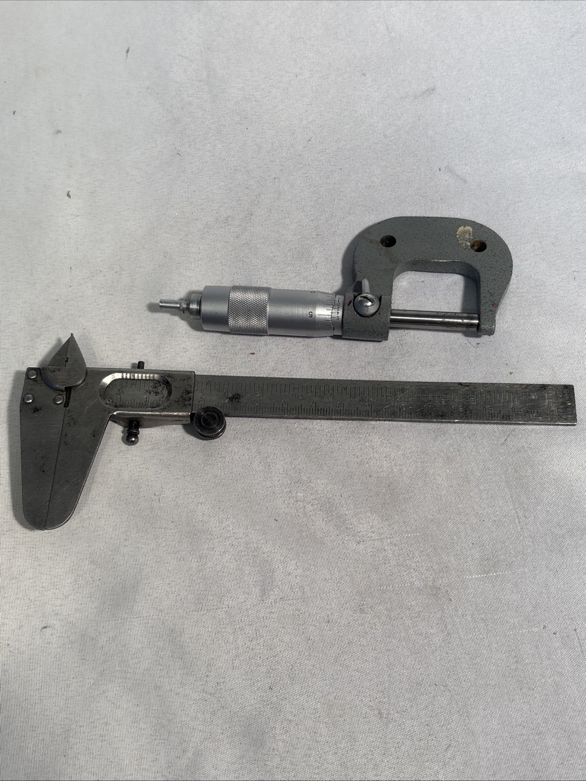 Machinist Lot, General 723 Caliper USA and 0-1” Vernier Micrometer