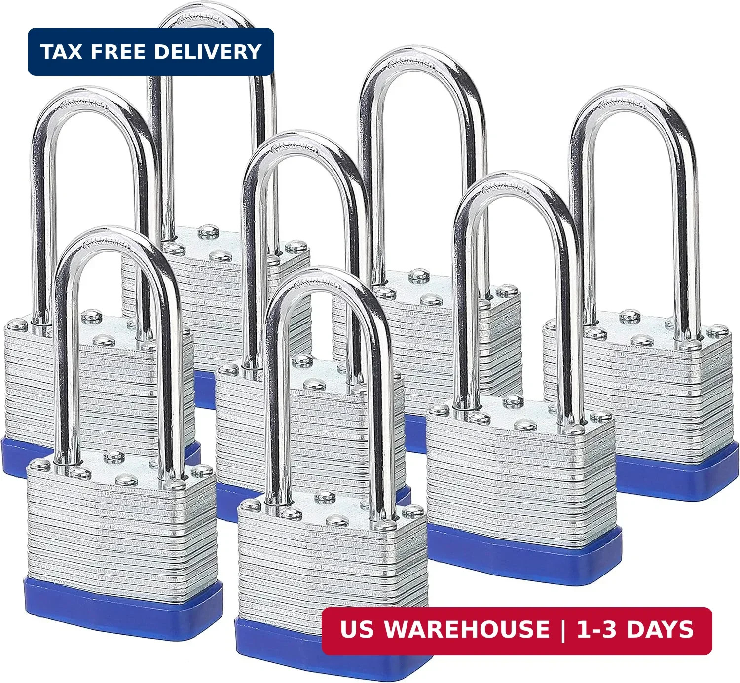 Lock, 1-9/16″ (40mm) Laminated Keyed Padlocks，keyed Alike Locks, 2 inch Long Sha