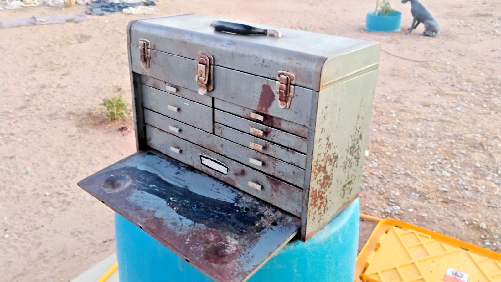Vintage Craftsman 7 Drawer Machinist Toolbox Tool Box Chest 1960’s Crown L0go