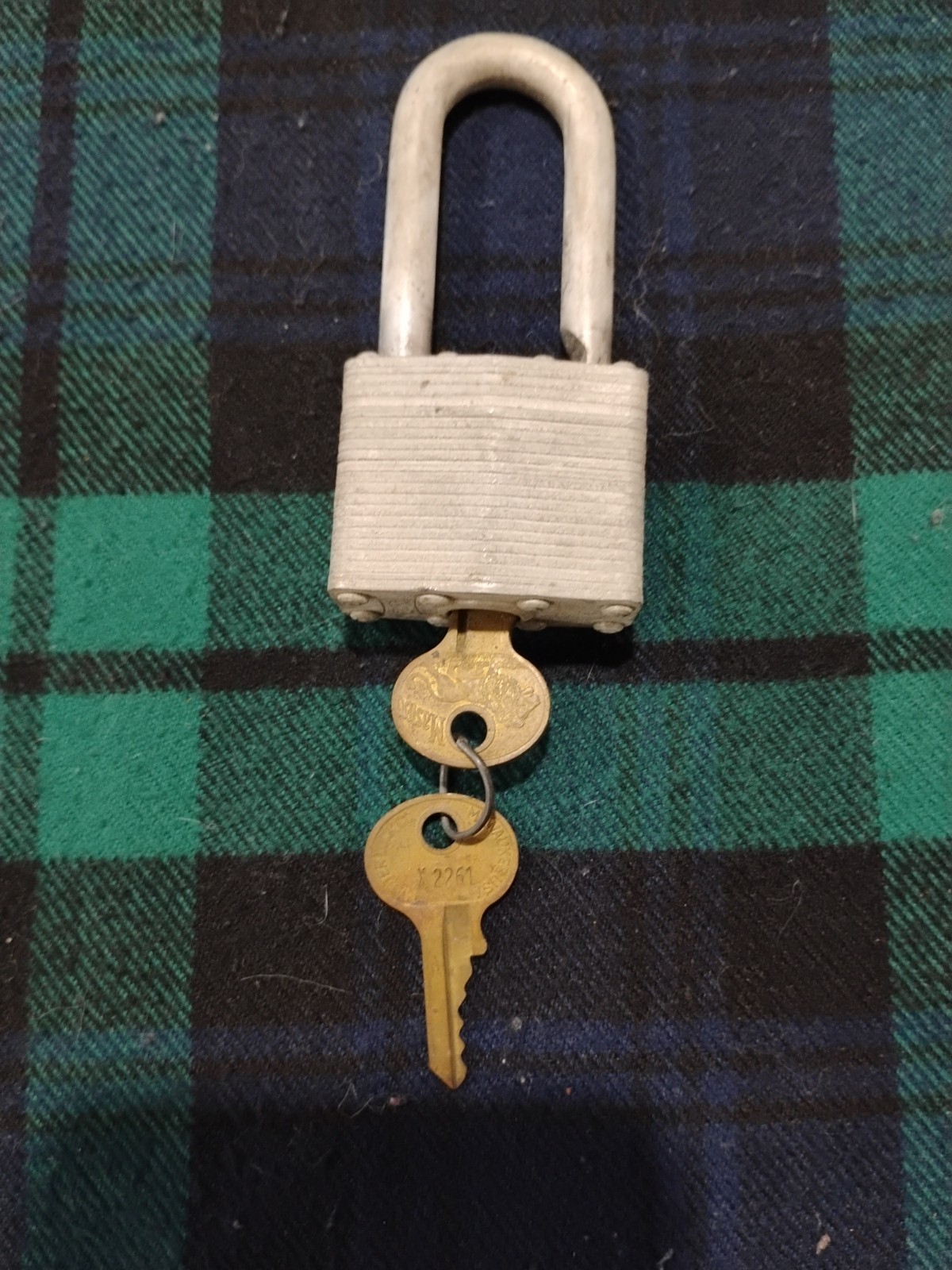 Vintage Master Lock #1. X2261 With 2 Keys . Please See All Photos