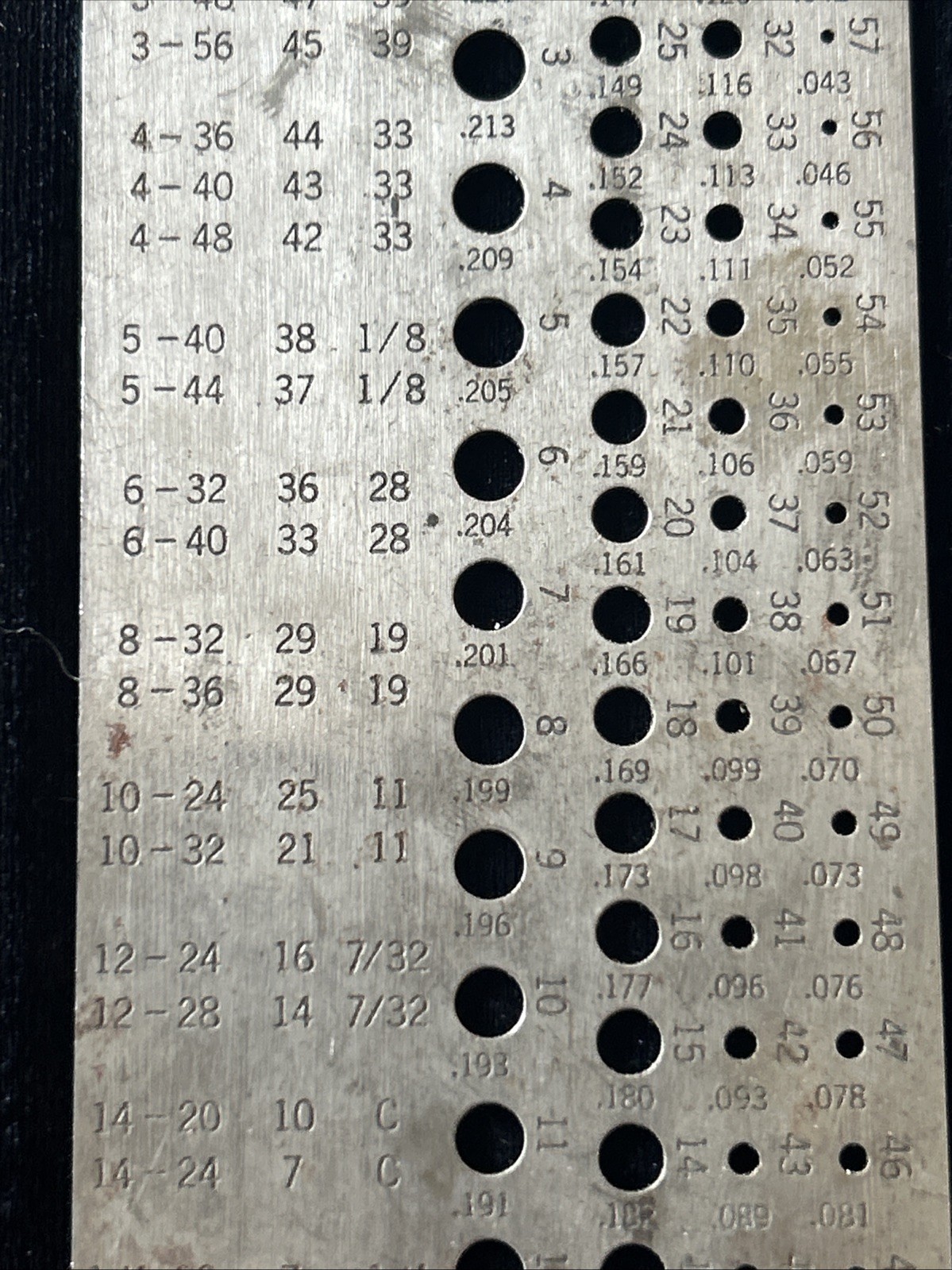 Vintage General Hardware Mfg. Co. Drill & Wire Gauge Index No. 15