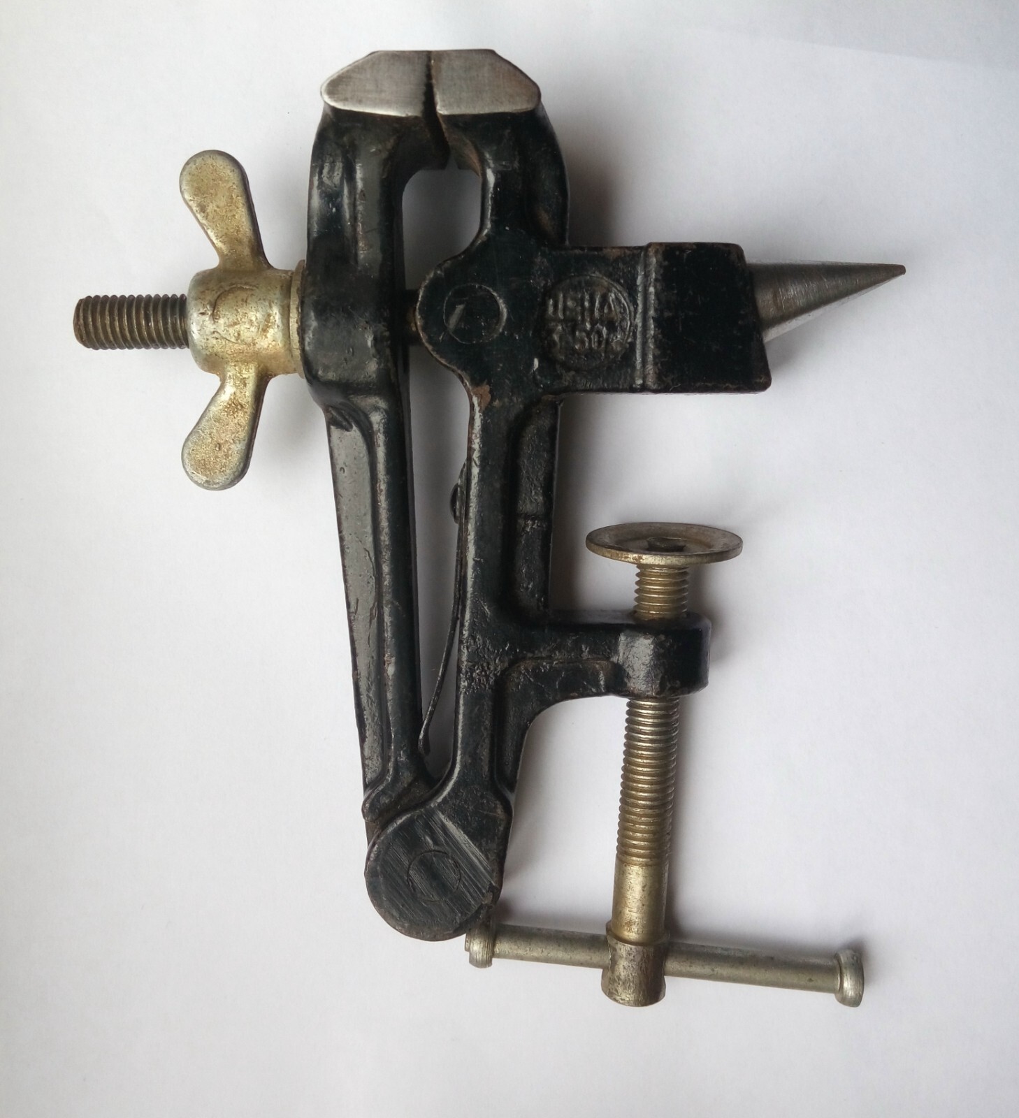 Vintage mini Vise Jewelry with Anvil Made in USSR 1980s