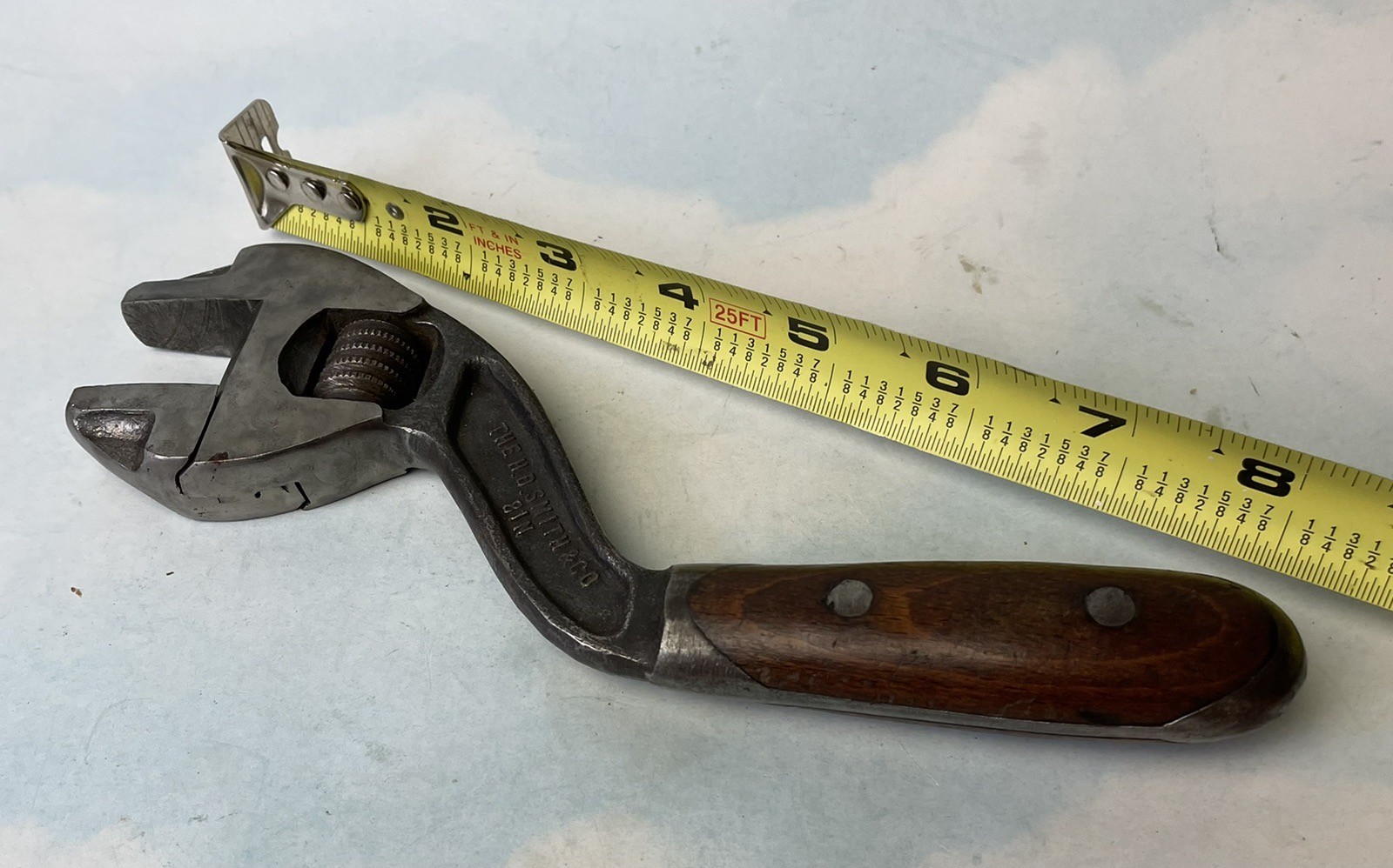 H D SMITH & Co PERFECT HANDLE S Adjustable WRENCH 8″ Mechanic USA Shop Tool RARE