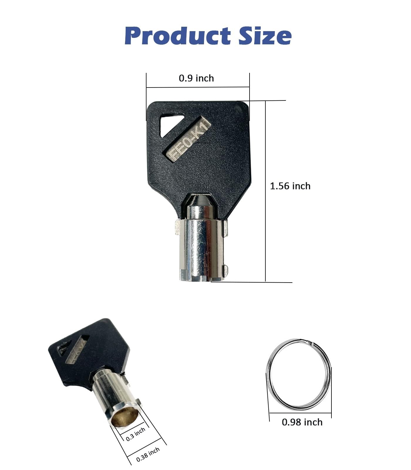 Elevator Fire Service Key Set – Copper & Black/Silver, 3 Pack, Recall Reset Keys