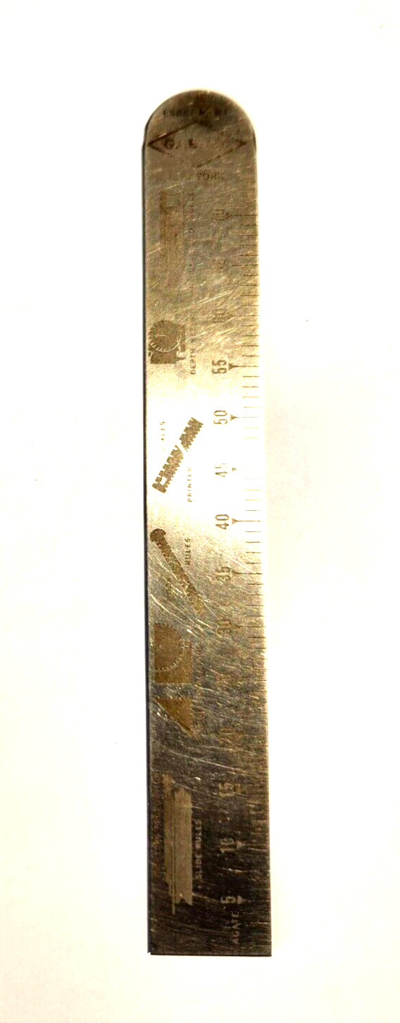 Larchmont Gaebel New York Metal Agate Stainless Steel Ruler