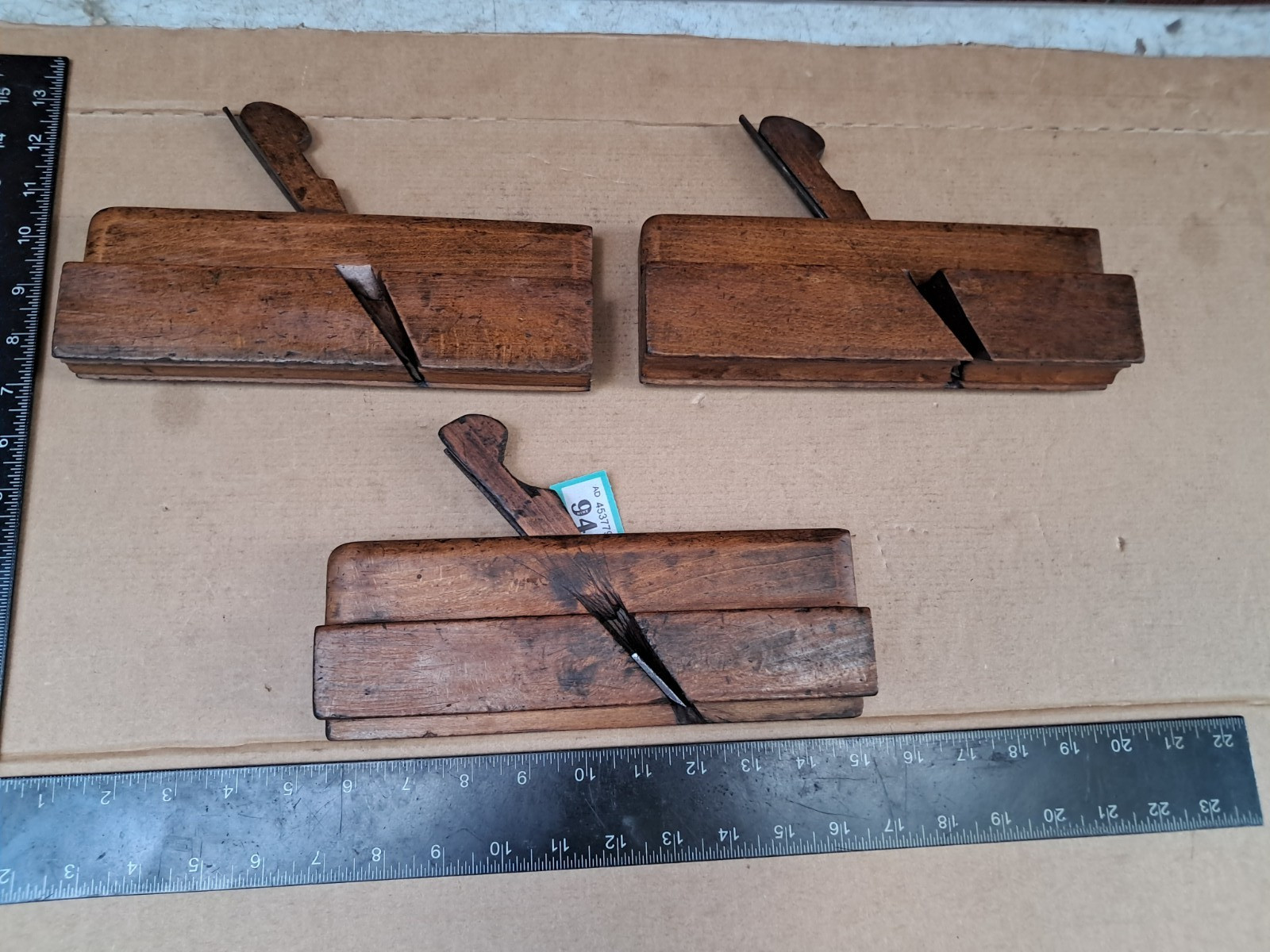 3 Complex Type Moulding Planes by W. Dibb of York in Good Condition for Age