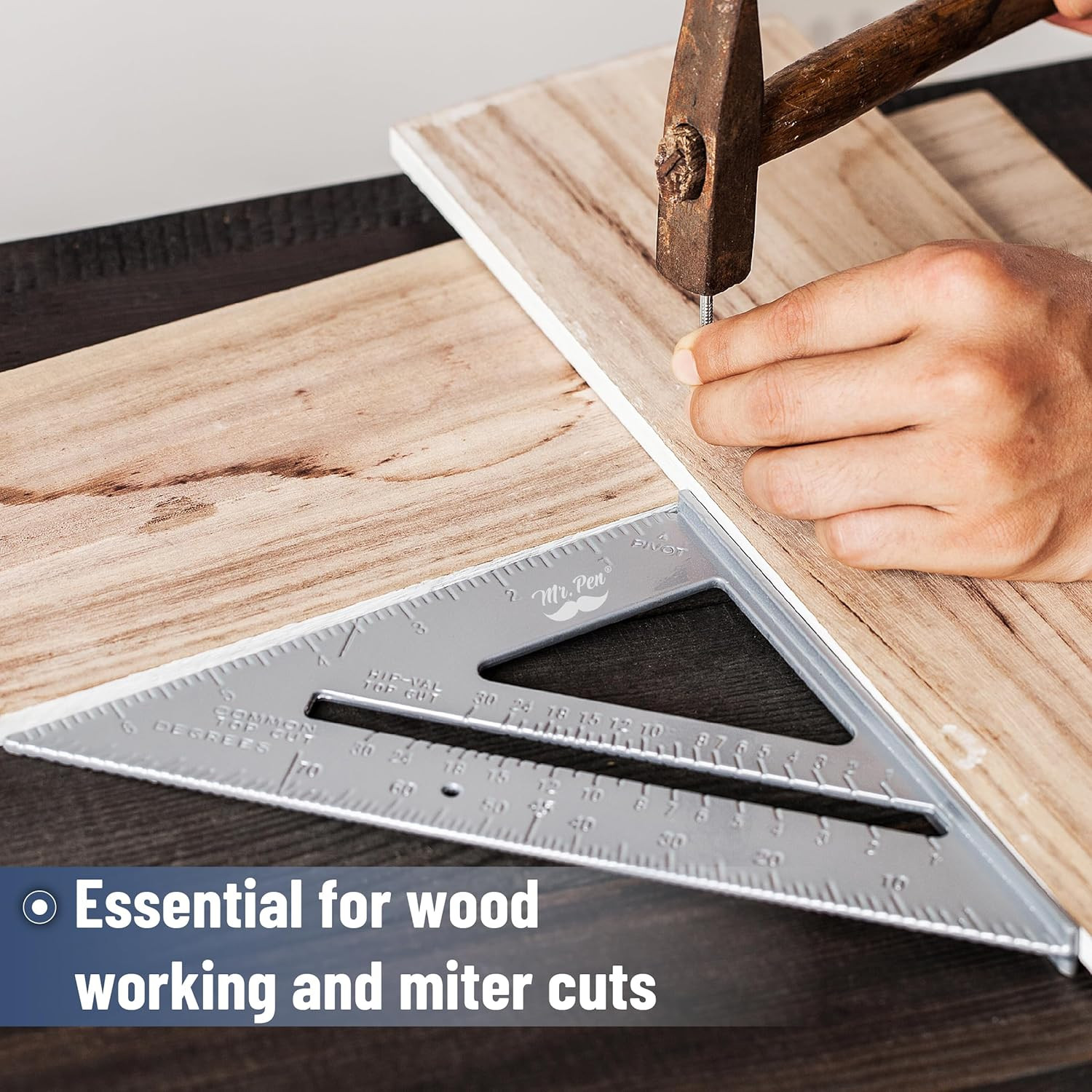 Metal 7 Inches Rafter Square, Carpenter Square, 2 Pack