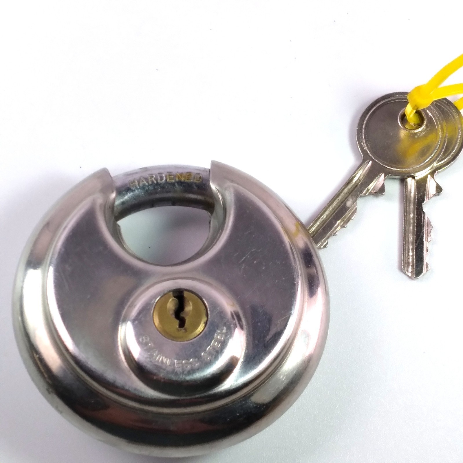 Hardened Disc Padlock Stainless Steel Storage Lock Bike Lock – Comes With 2 Keys