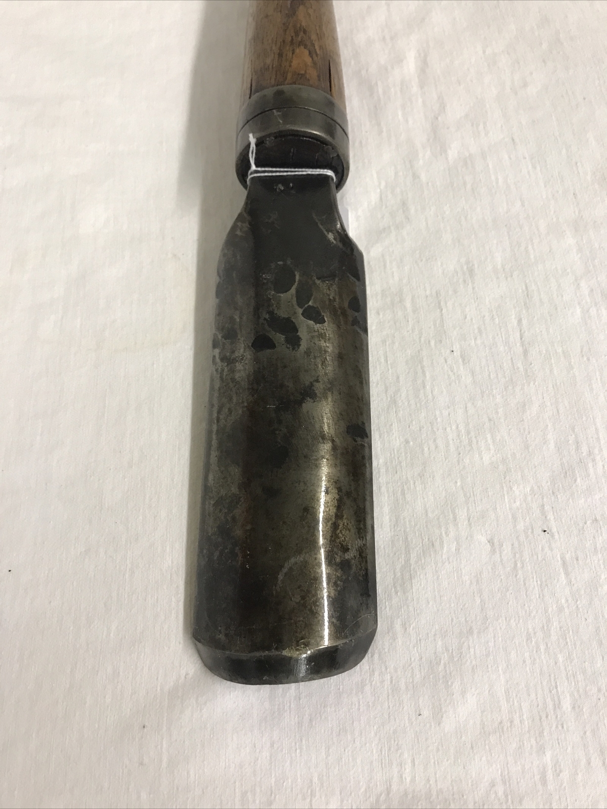 vintage 2-3/4″ gouge chisel.  blade 7.5″ overall 21″ Original handle. No pitting