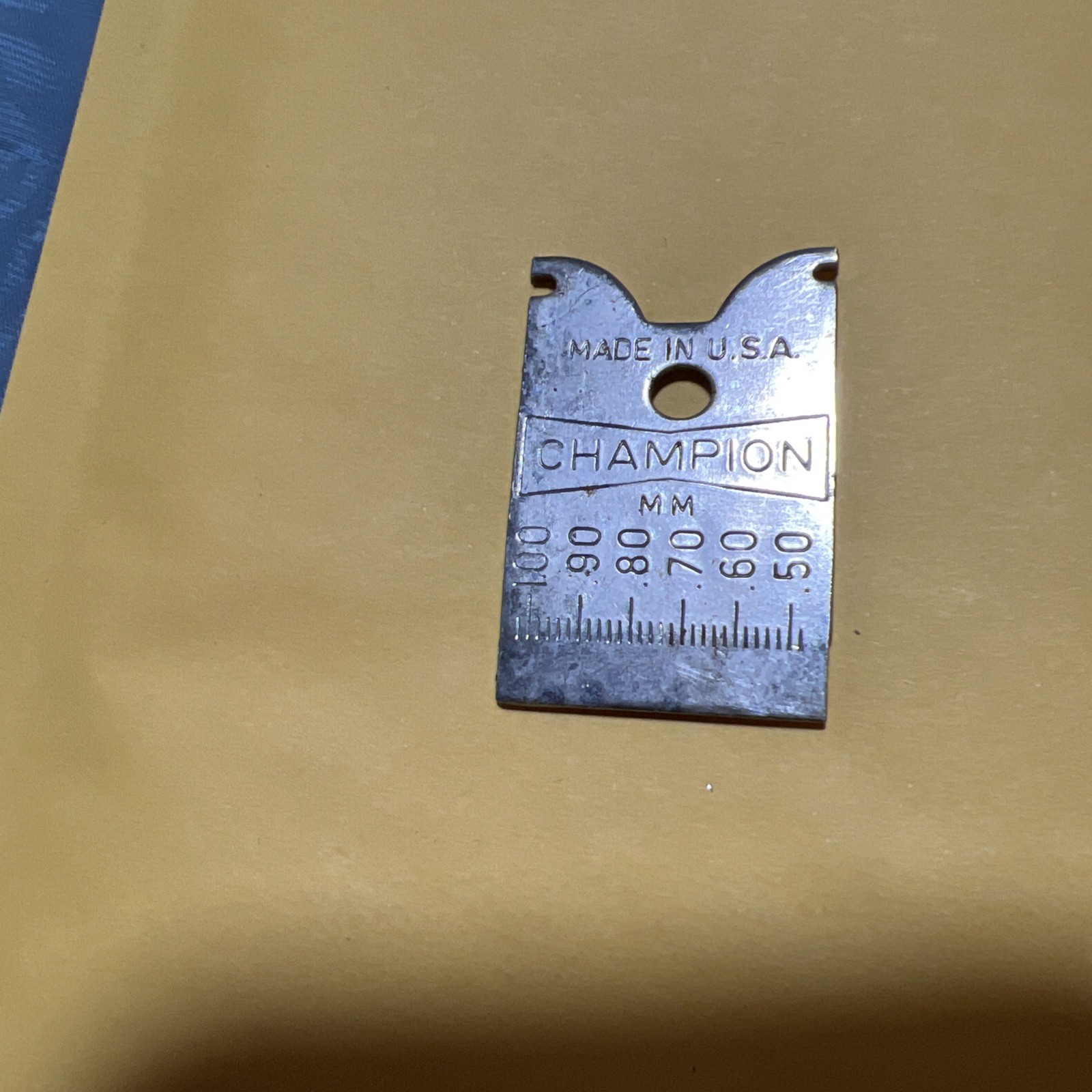 Champion Spark Plug Gauge Gap CT-410 Vintage Tool Key Ring Keyring