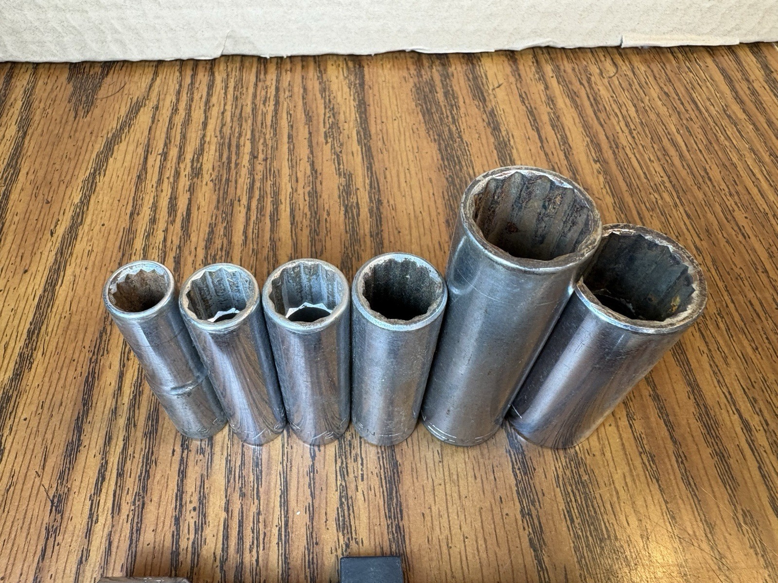 8 Craftsman Tools Deep Well Sockets 3/8” Dr. + Extensions Vintage 3/8”-3/4” 12pt