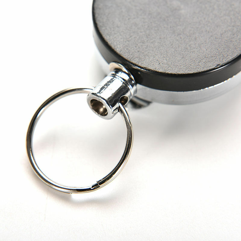 2pk 1.5″ Retractable Pull Reel Badge ID Holder Keychain Cable Cord Extend to 24″