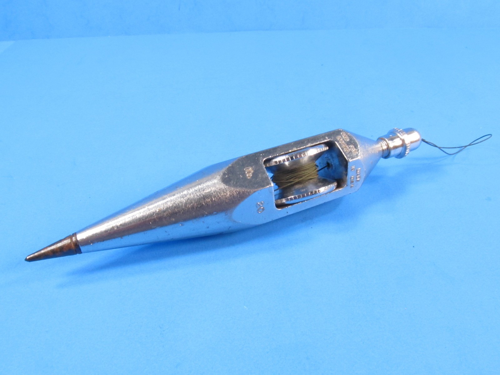 Prutch 1963 patent No 20 reel plumb bob with twist lock San Pedro California