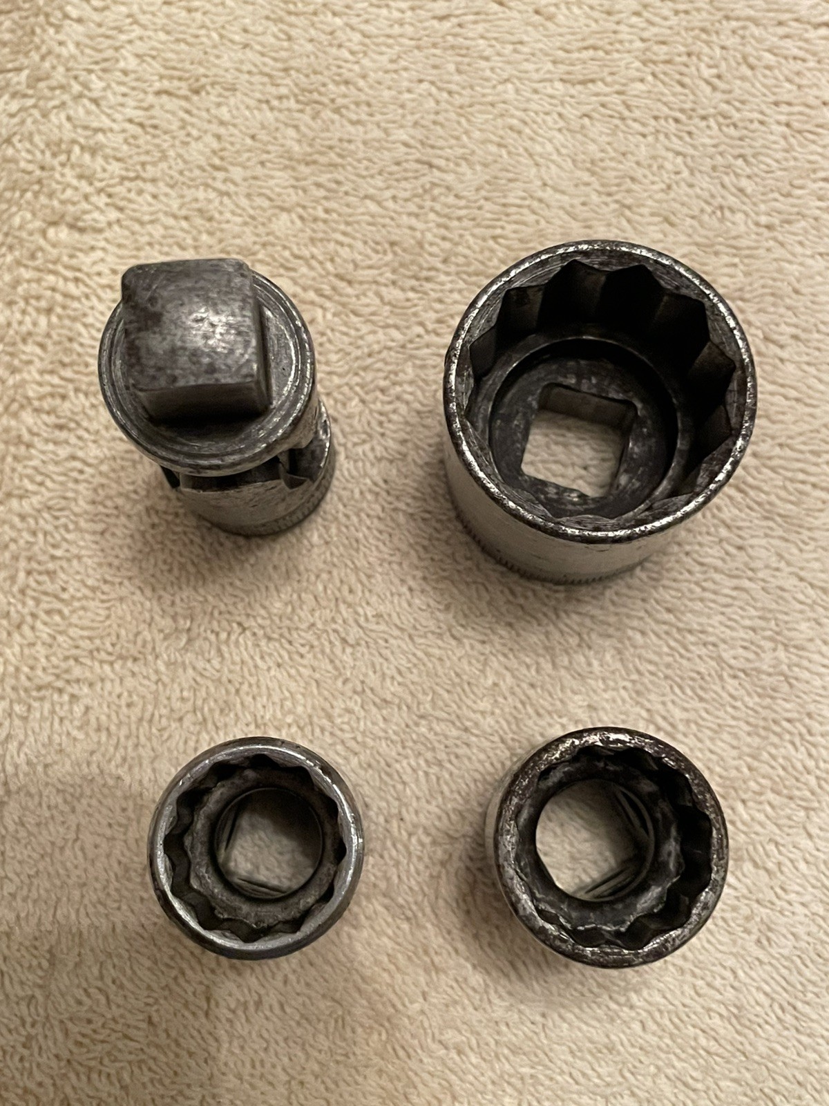 Snap-On Family 1/2” Drive Tool Lot – Pry Bars U-Joint Sockets Ratchet, USA 7pc