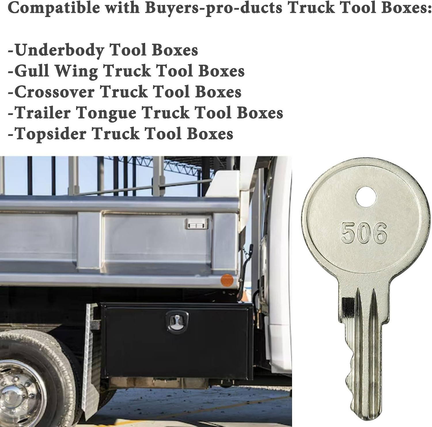 4-Pack CH506 Replacement Keys for Truck Tool Box RV Compartment Lock Keys Silver