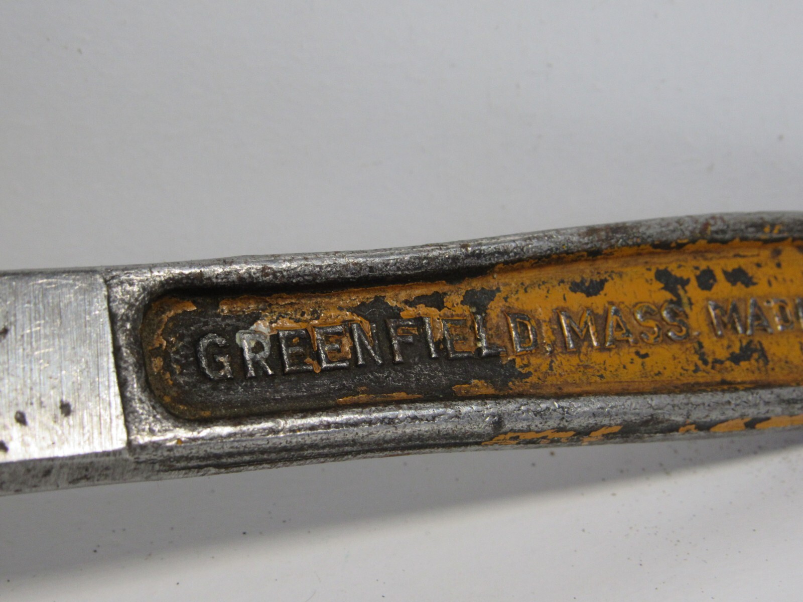 Vintage GTD # 14 Adjustable Wood Handle Pipe Wrench USA M7