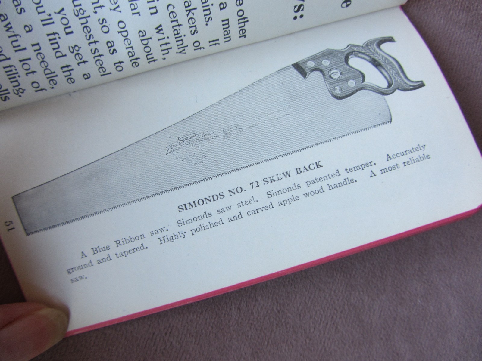 Original 1914 Simonds Guide for Carpenters Saws Tools Photos 64 pgs * a Beauty!