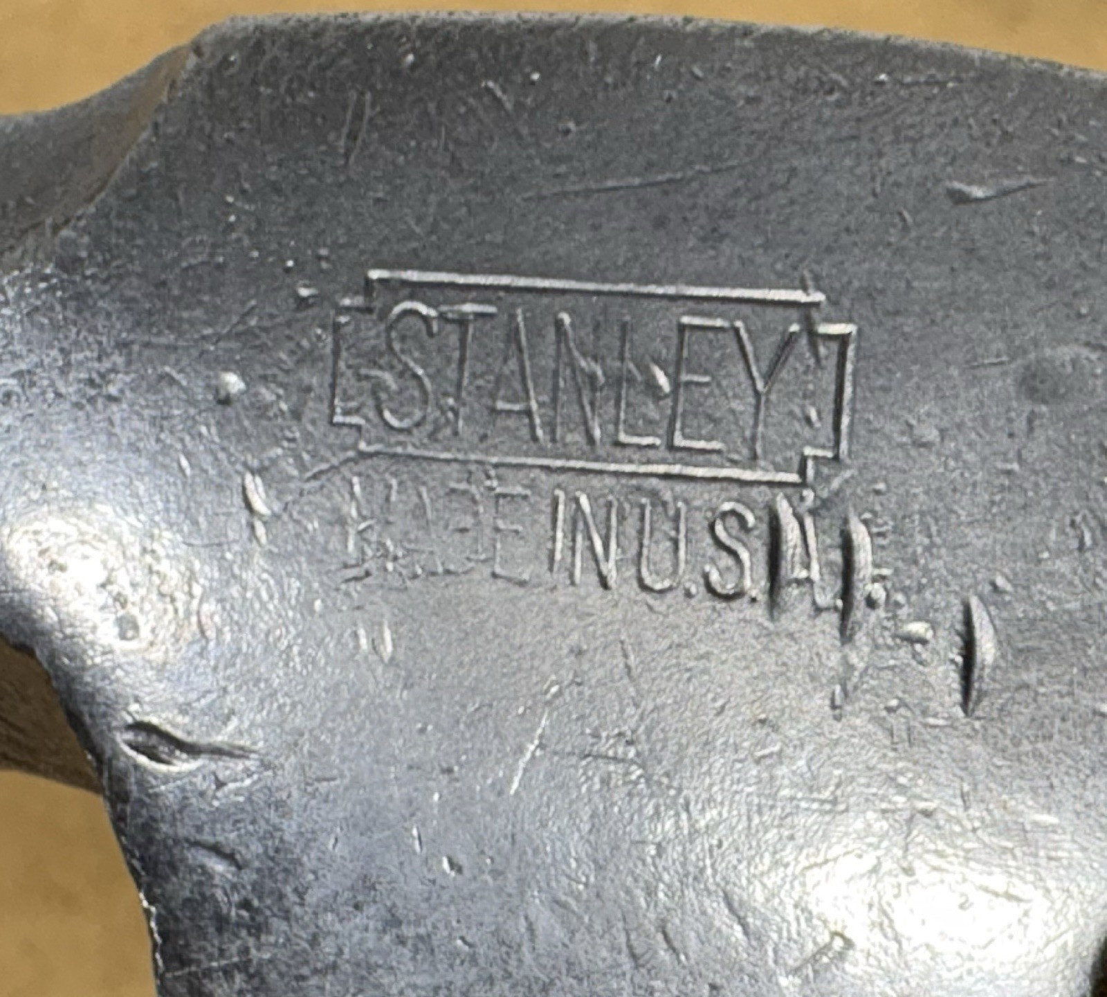 Vintage Antique Tools Stanley USA Bell System Claw Hammer LONG BELL Shape HEAD
