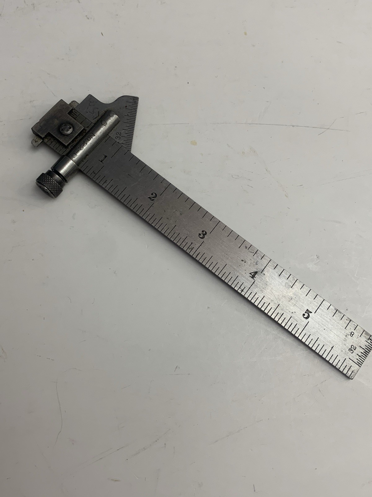 Vintage L.S.S. Co. Athol, Mass U.S.A. No. 603 Depth Gage Tempered No.4 – 6″ Rule