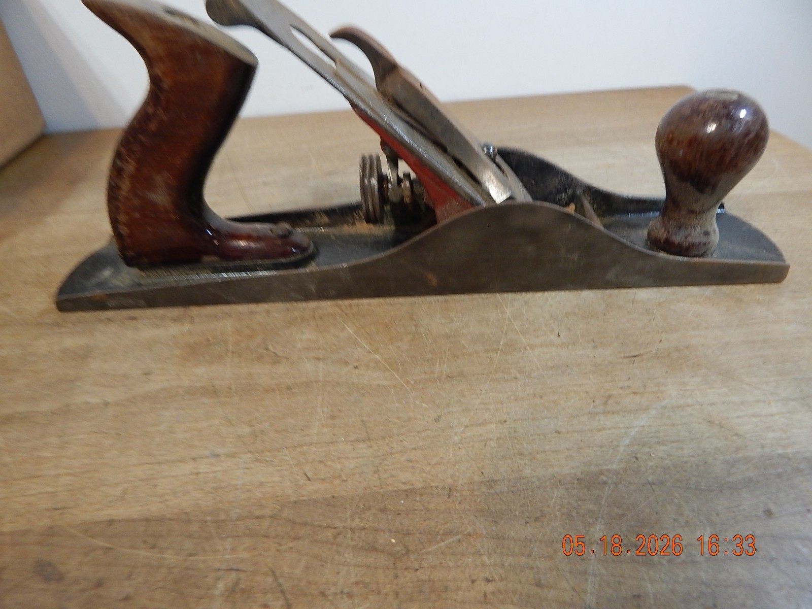 Vintage Craftsman 13 Inch Wood (Jack) Plane. Smooth Bottom, Made In USA