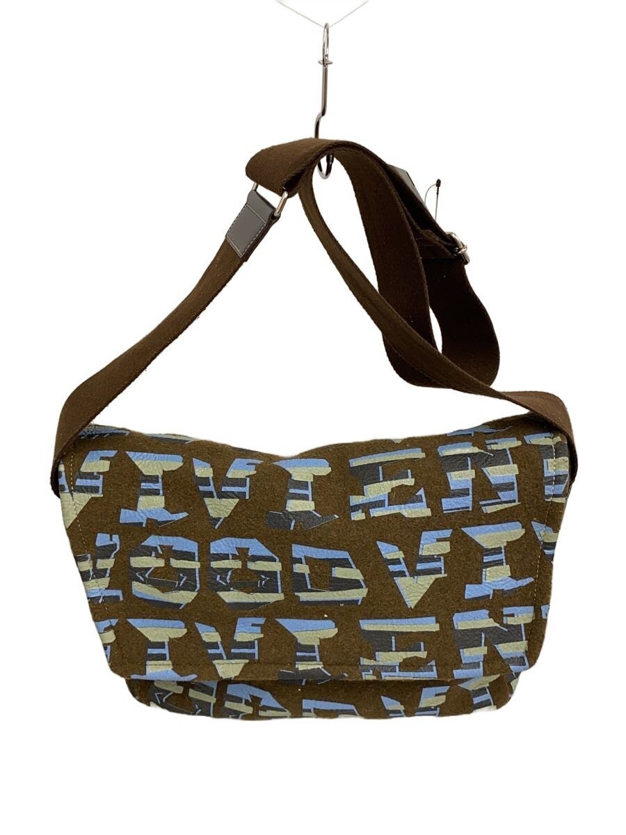 Vivienne Westwood Messenger Bag Shoulder Bag 17cm Brown Used All-over Pattern