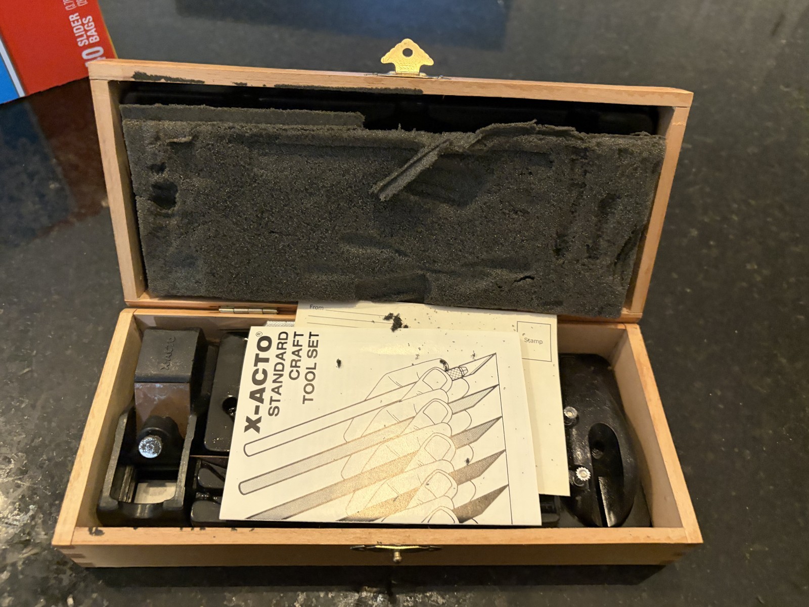 Vintage X-ACTO No. 5086 Standard Craft Tool Set Wood Box Complete Hobby Knife Ki