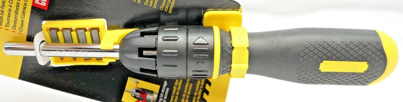 Vtg 1998 STANLEY Contractor Grade 10pc. Multi-Bit Rachet Screwdriver 68-010 NOS