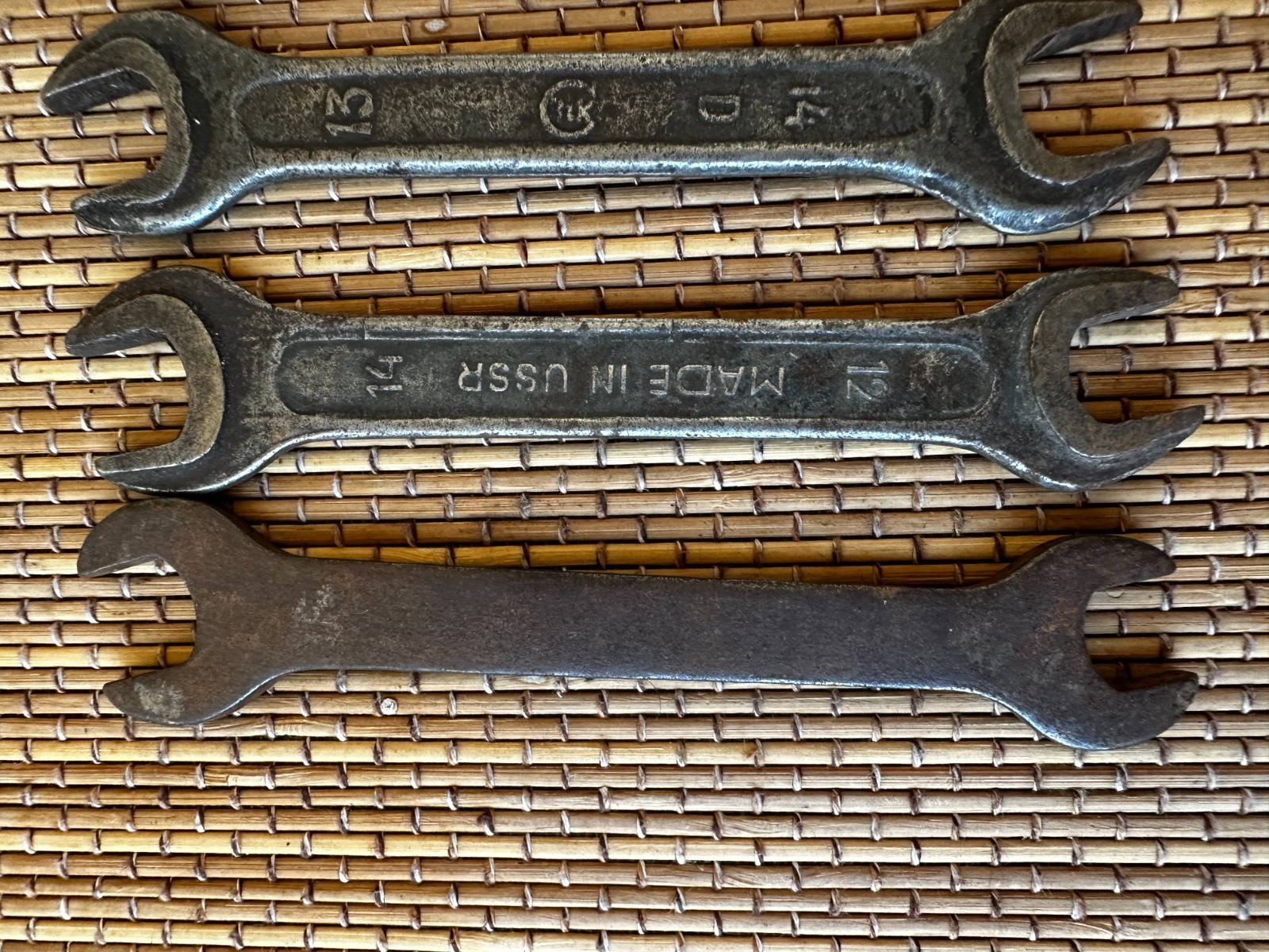 SOVIET VINTAGE WRENCH MADE IN USSR OPEN ENDED SPANNER 1960-1970 7 pieces