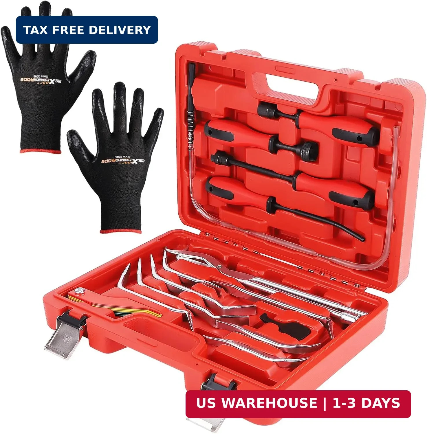 maXpeedingrods Drum Brake Tool Kit, 15 Pcs Brake Service Kit with Brake Spring C