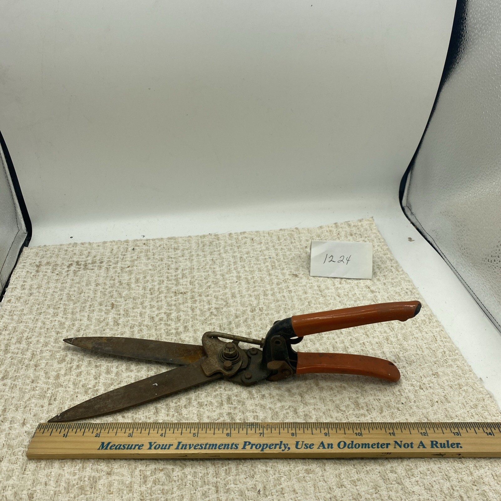 Vintage Snap Cut Clippers Pruners Shears Red Handle No 1207 Pat 2661534 Wall Art