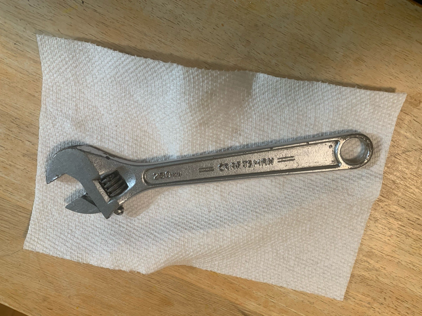 Vintage Craftsman 10 in. Crescent Wrench 44604 Adjustable 250mm Forged Satin USA