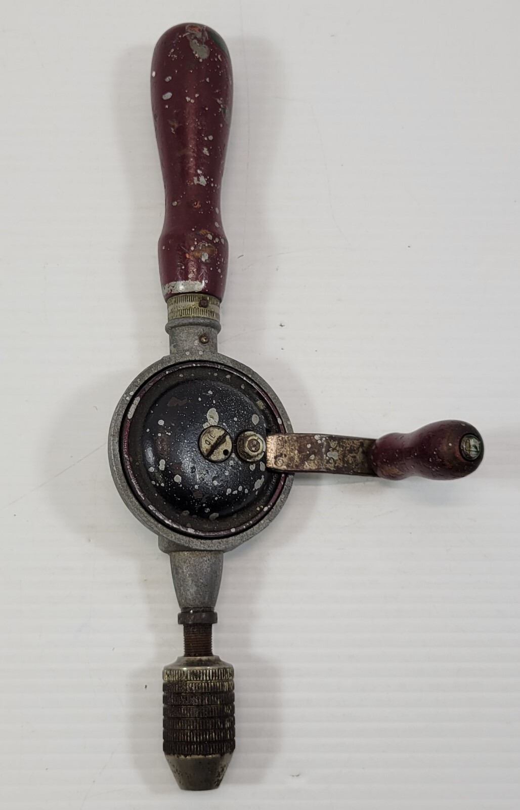 C) Vintage Stanley 100 Plus No 610 Eggbeater Manual Hand Drill Made in U.S.A.