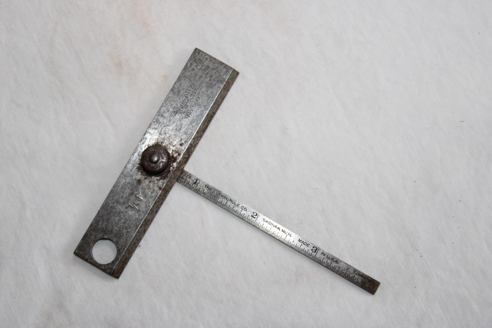 Vtg 4″ Lufkin Rule Co. No.509 Depth Gauge Rule Toolmaker’s Machinist Tool