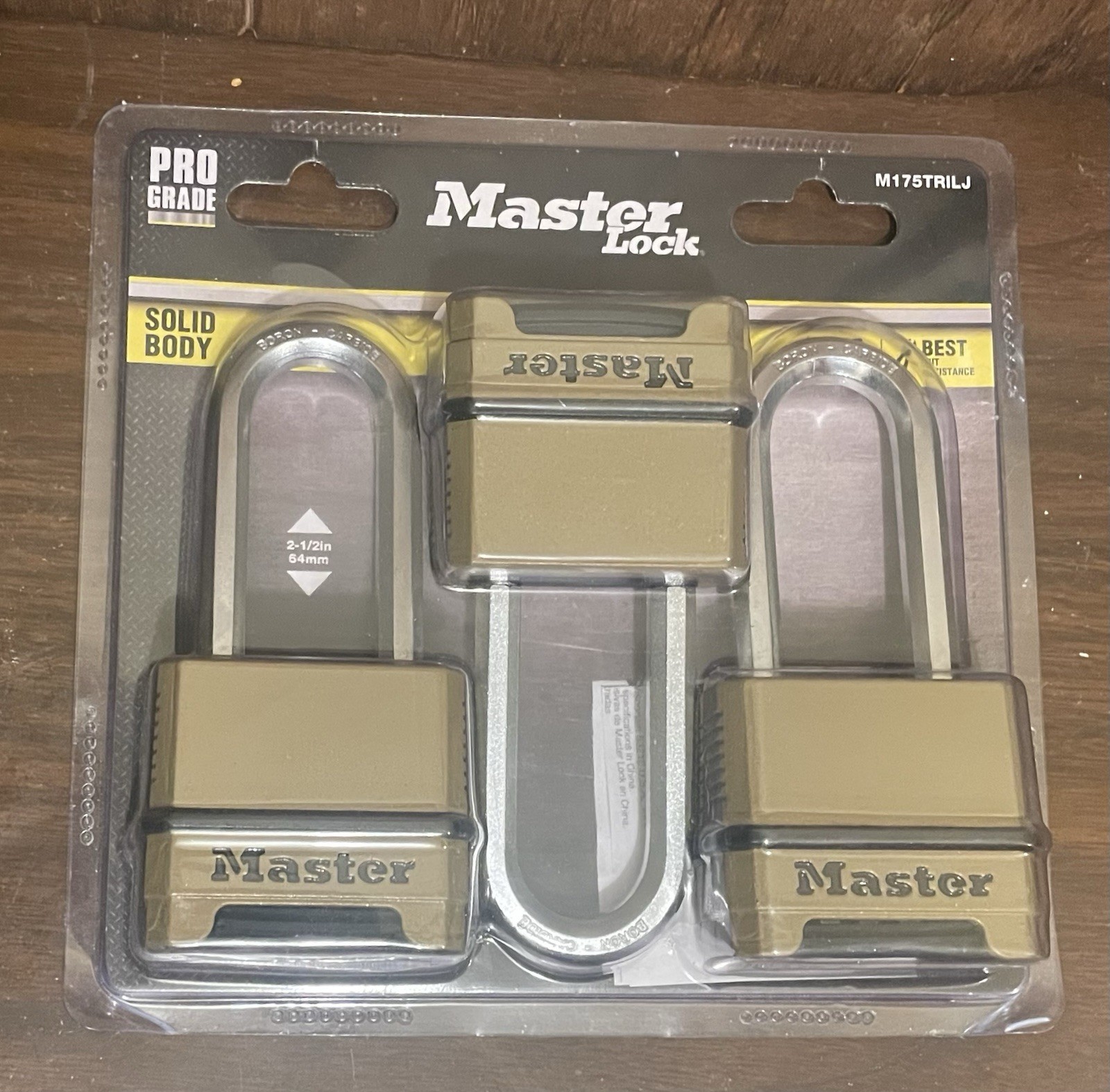 MASTER LOCK 3 Pack Heavy Duty Outdoor Resettable Combination Padlocks M175TRILJ