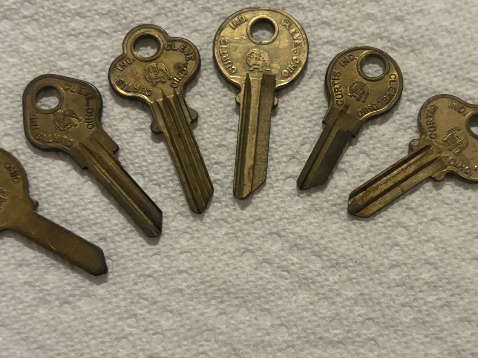 Lot Of 6 Vintage Curtis Key Blanks Y-136.,Y-7, Y-20, H-6, S-10, CG7