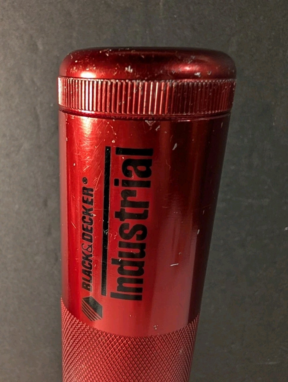 Vintage Black & Decker Industrial Mag-Lite Flashlight – Rare Red Anodized 2-D…