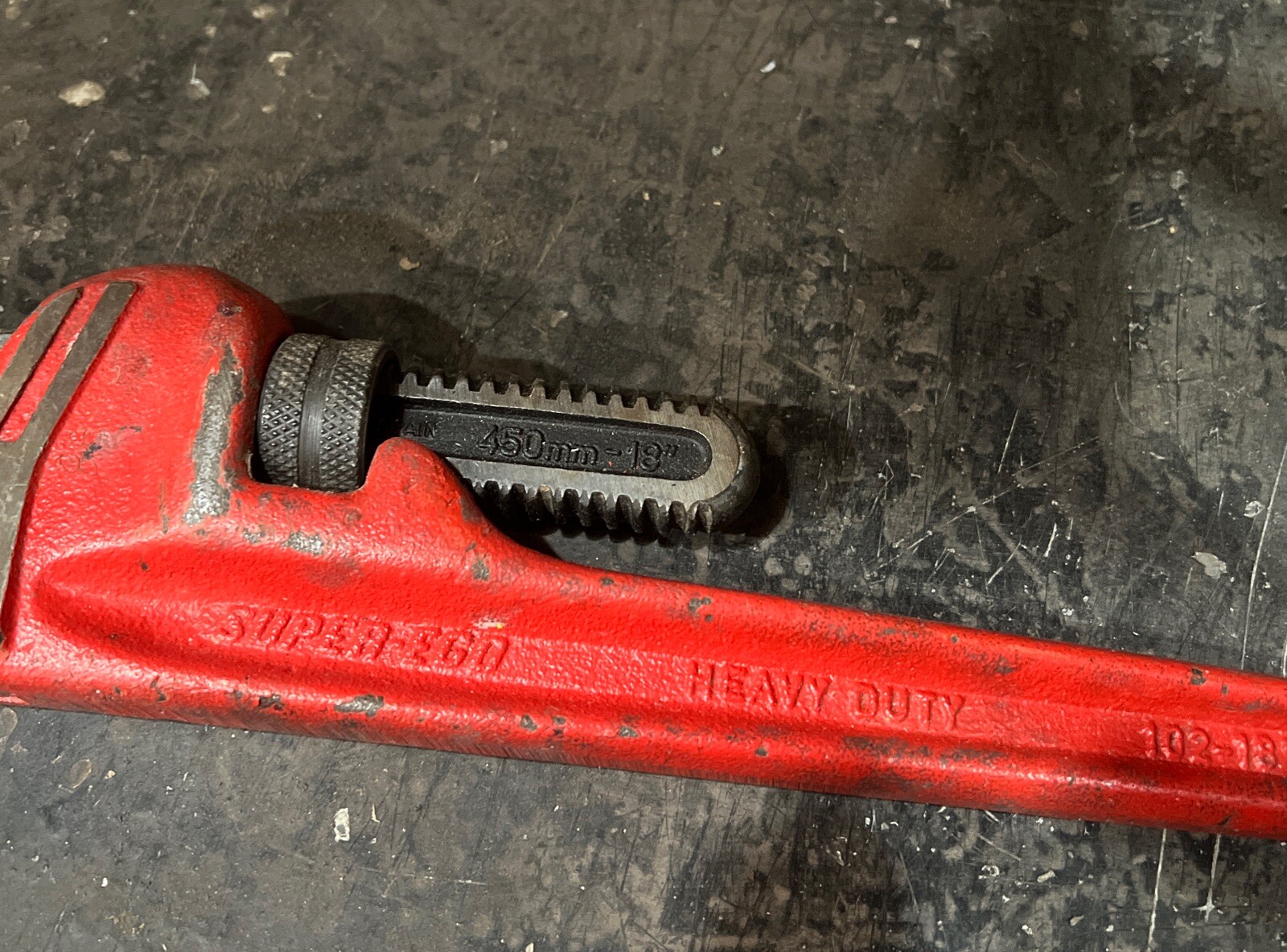 Vintage Super Ego 102-18 18″ Heavy Duty Industrial Adjustable Pipe Wrench Steel