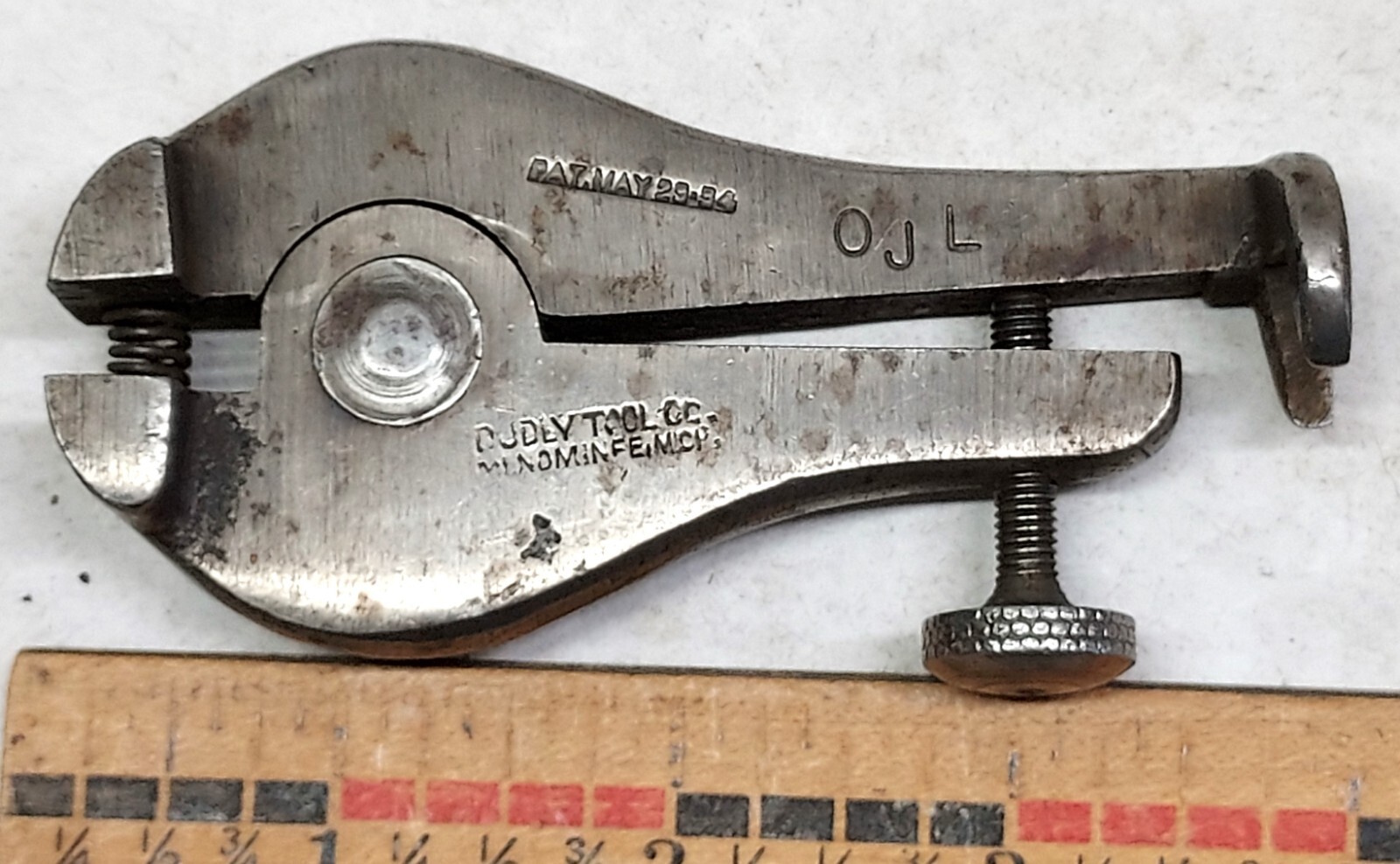 Vintage DUDLY TOOL Co. Bicycle Spoke Nipple Wrench PAT. May 29, 94.