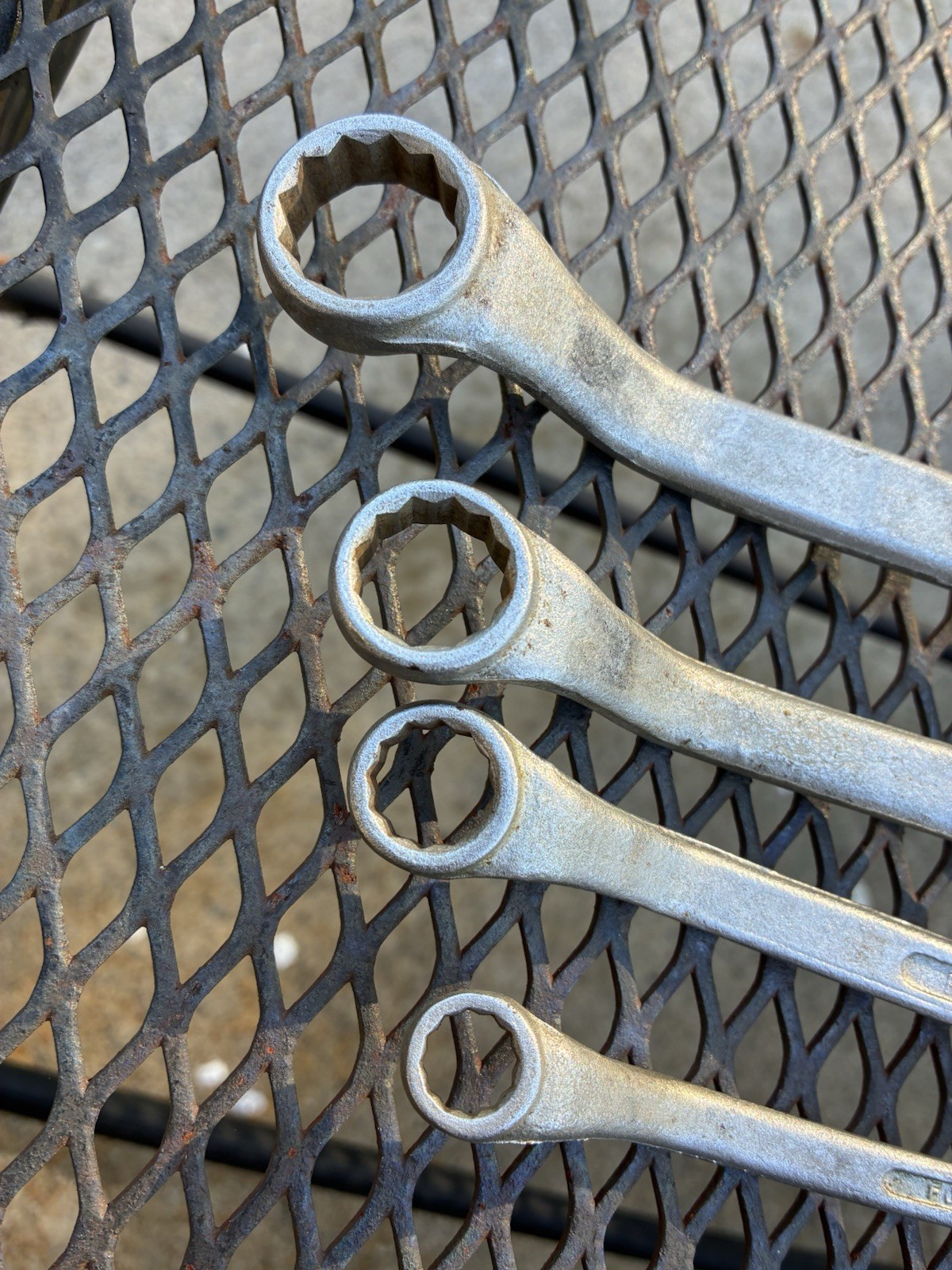 Vintage Barcalo Box End 4pc Wrench Set With Clip 3/8” to 7/8”, Made In USA