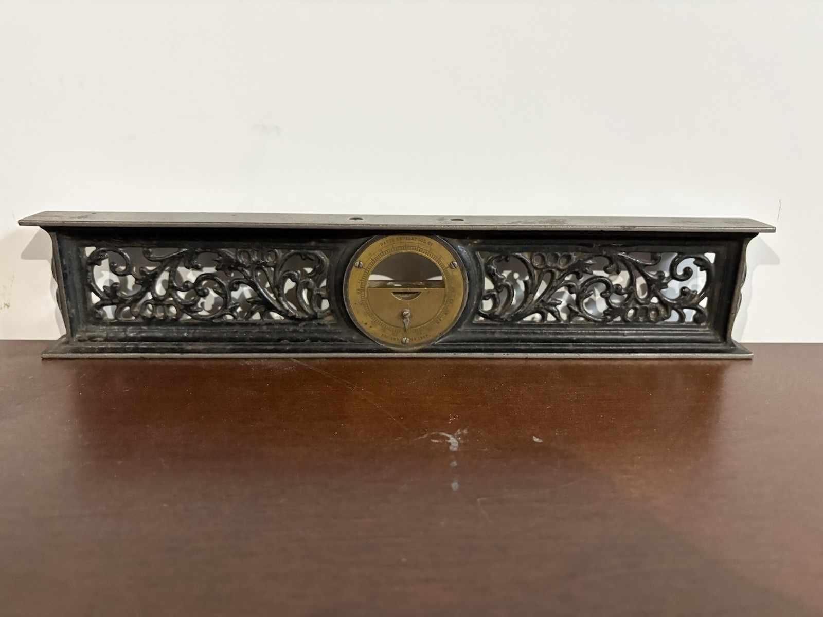 Davis Level & Tool Co., 12” Cast Iron/Brass Level, 09/1867, Very Nice Condition