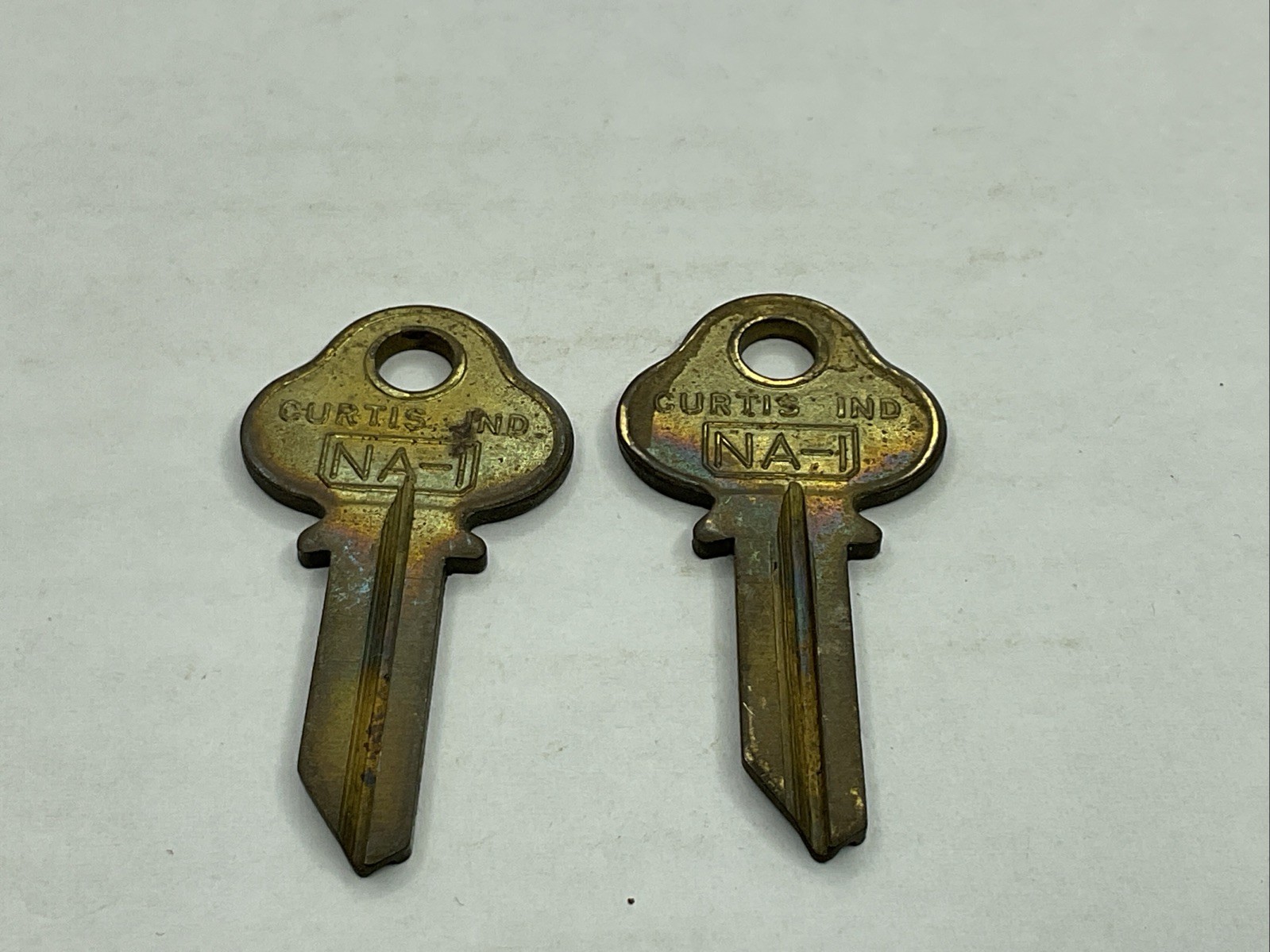 Curtis Industries NOS Key Blank Lot Of 2 Uncut NA1 Brass Keys B-CK56