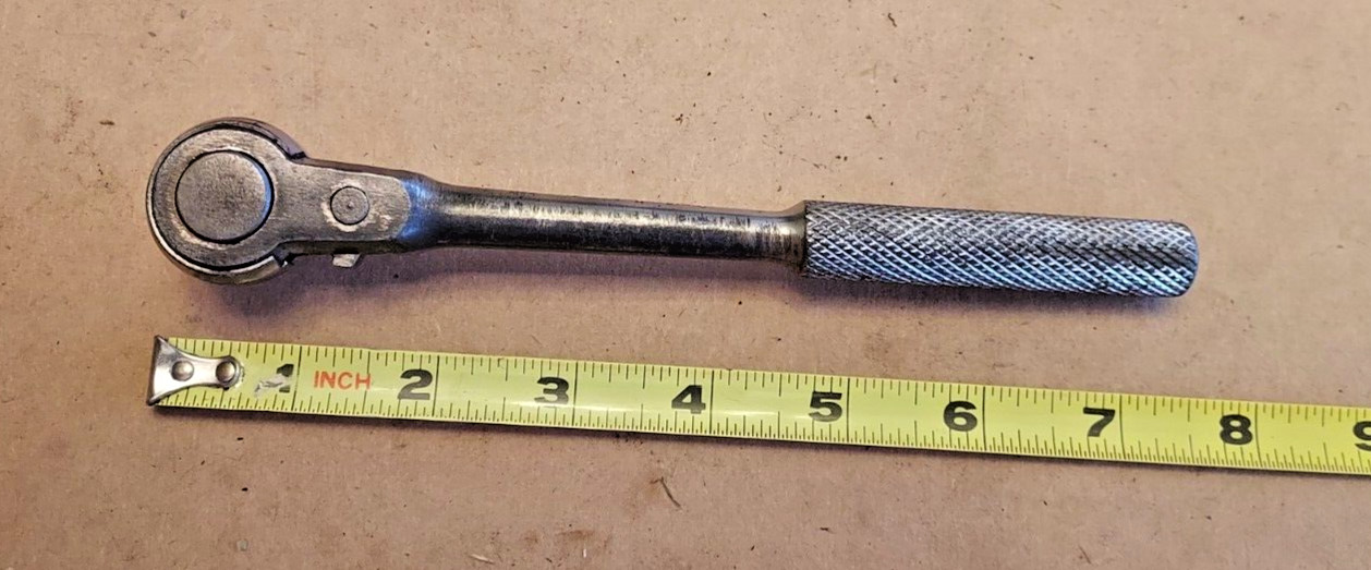 Vintage Thorsen 77J 1 Round Head 3/8″ Ratchet. Made in USA.