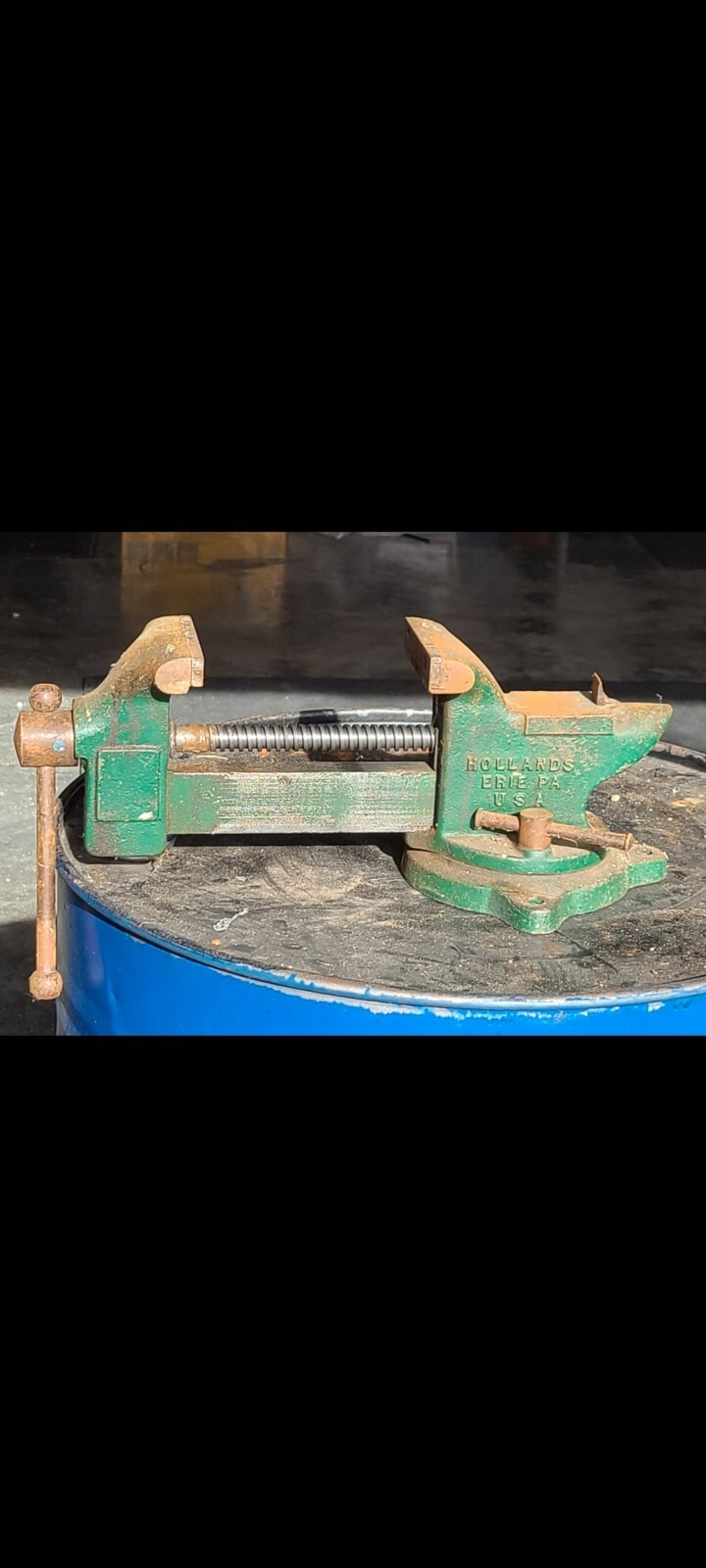 HOLLANDS H4 Swivel Base Bench / Shop Vise U.S.A. MADE