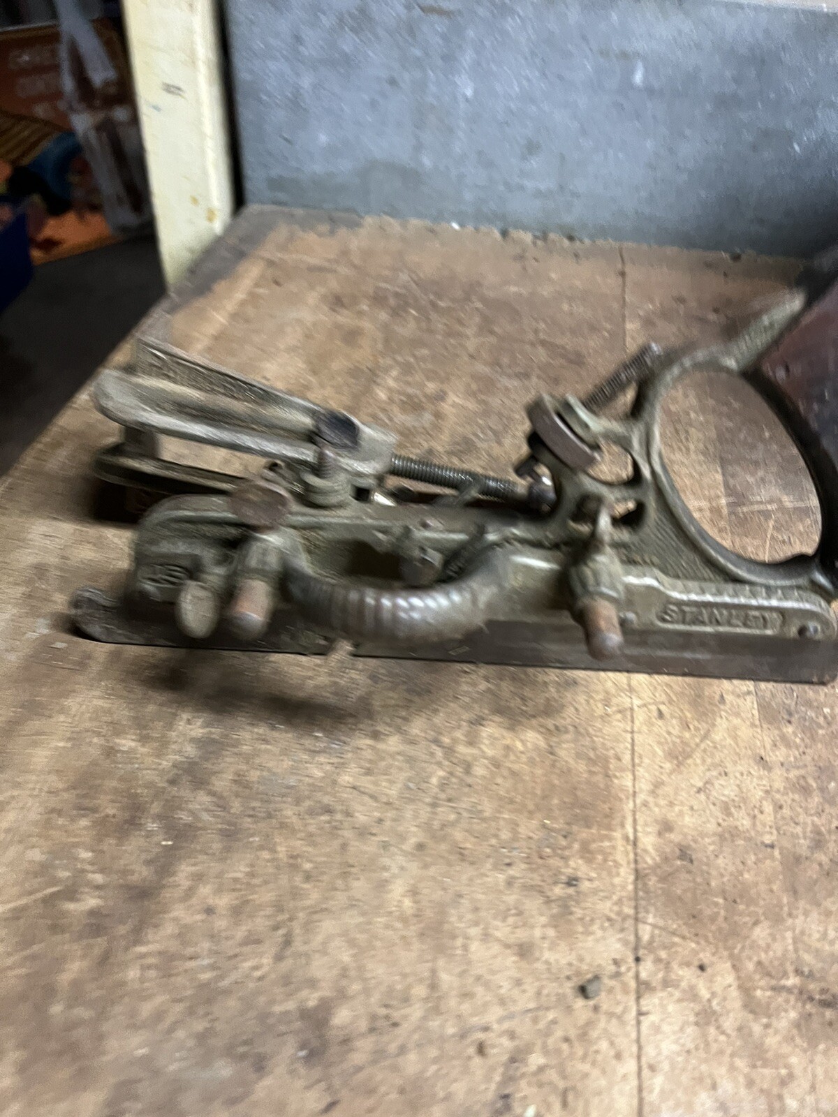 Antique Old Stanley Rule Level No 45 Combination Hand Plane Metal Tool Parts USA