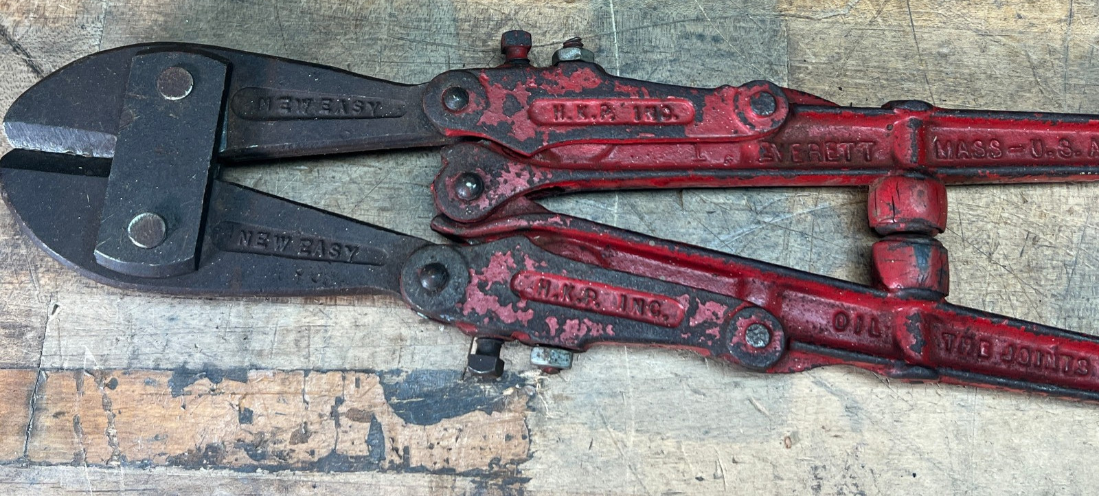 Antique 18″ HKP Porter’s New Easy No. 0 5/16″ Bolt Cutter Patent Date 10/18/1892