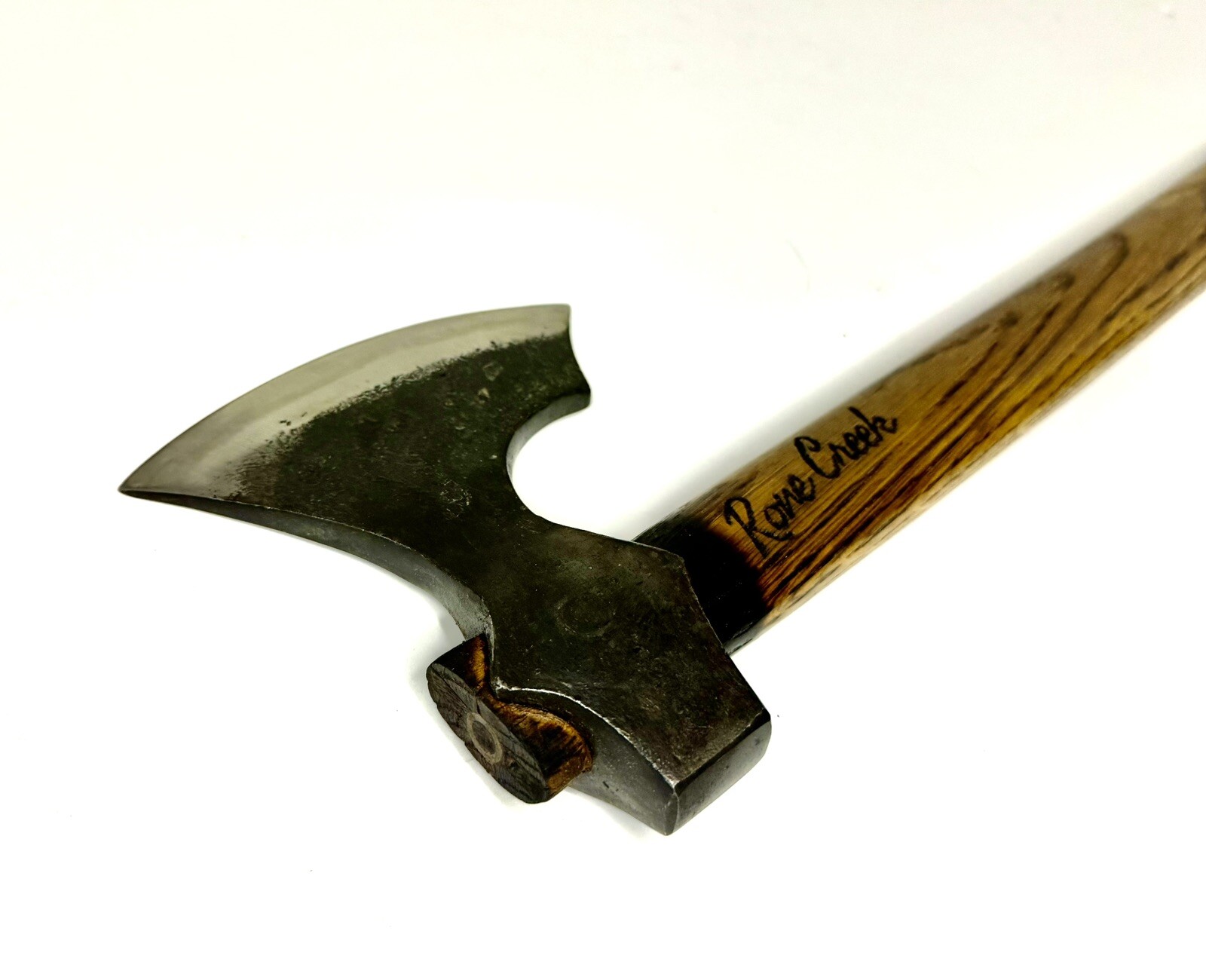 Rone Creek Viking Throwing Axe: Hickory Handle, Viking Style Head