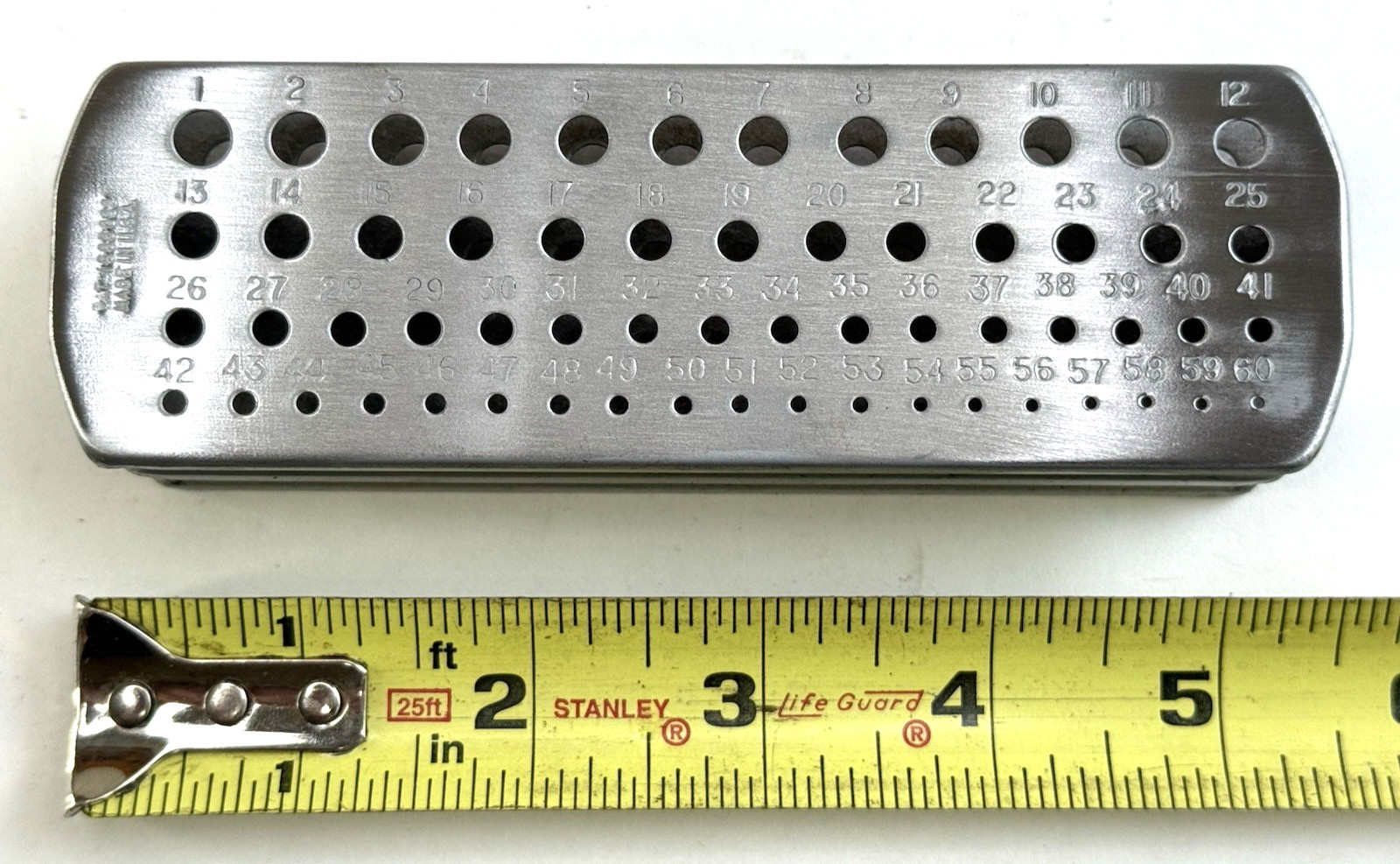 Vintage Drill Bit Index Pat.1965032 Metal Stand Holder Holds 1-60 GREAT LAKES