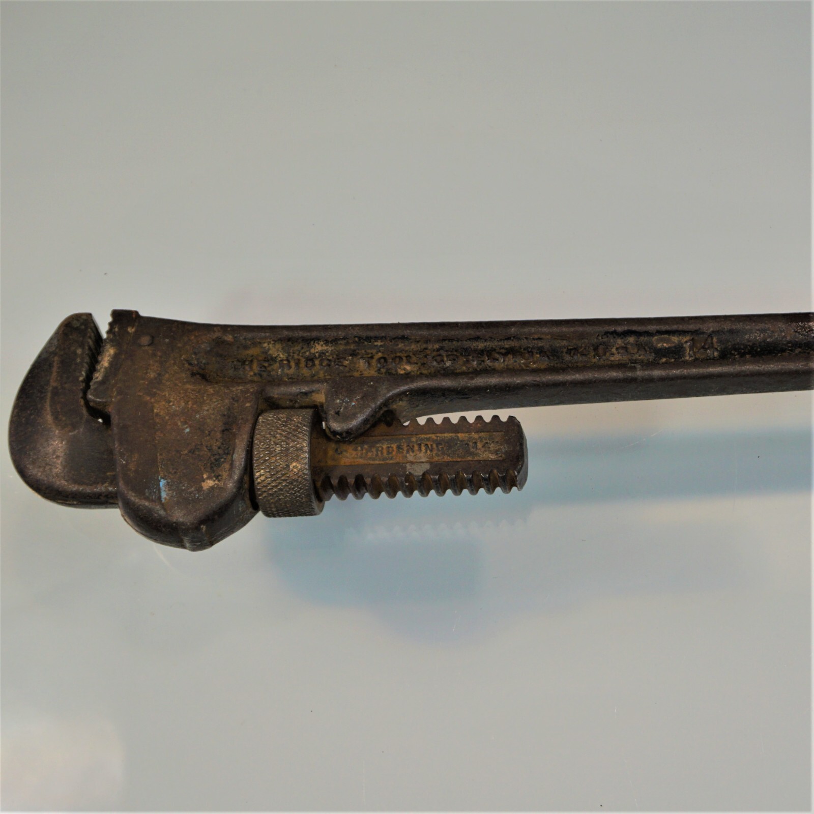 Vintage Ridged Pipe Wrench Heavy Duty The Ridge Tool Co Elyria Oh USA 14″
