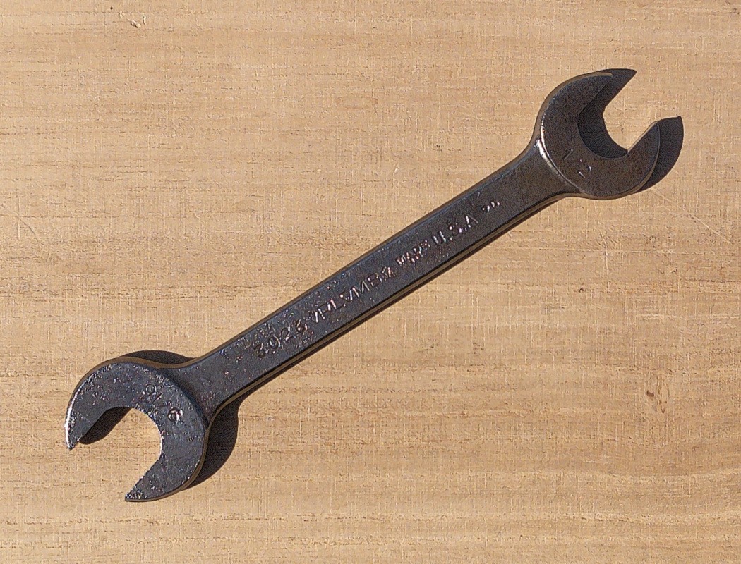 1939 Vintage PLOMB Tools 9/16 x 1/2 inch Open End Wrench Model No. 3026